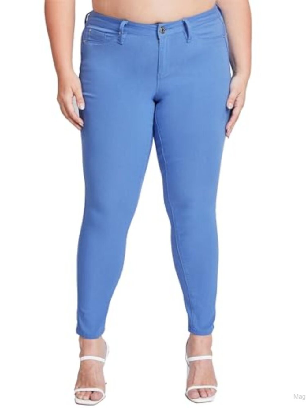 Women's Hyperstretch Mid-Rise Skinny Jeans Stretch Cotton Blend Work Pants